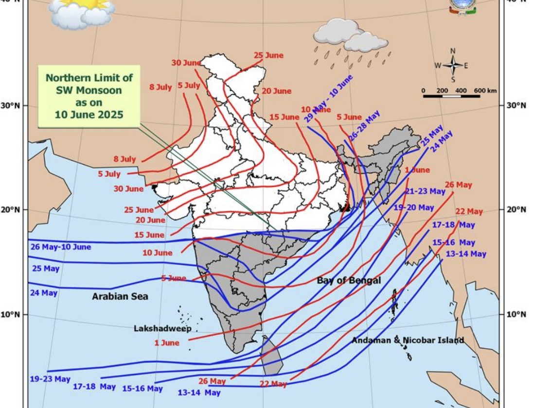South-West Monsoon – 10th June 2025